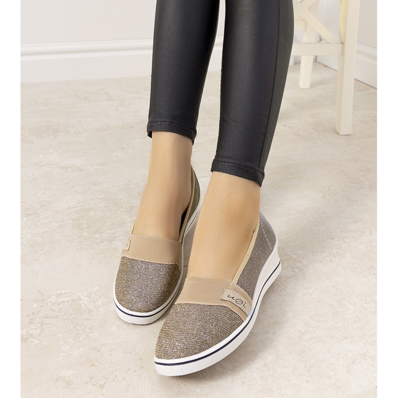 Baskets compensées dorées Burris 2