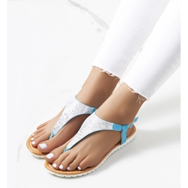 Sandales femme bleu chutes 1