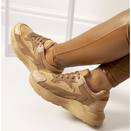 Baskets Toffee marron pour femme beige brun 1