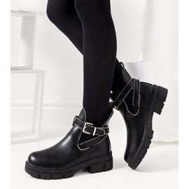 Bottes noires sur la plateforme Huff le noir 1 Bottes noires sur la plateforme Huff le noir 1