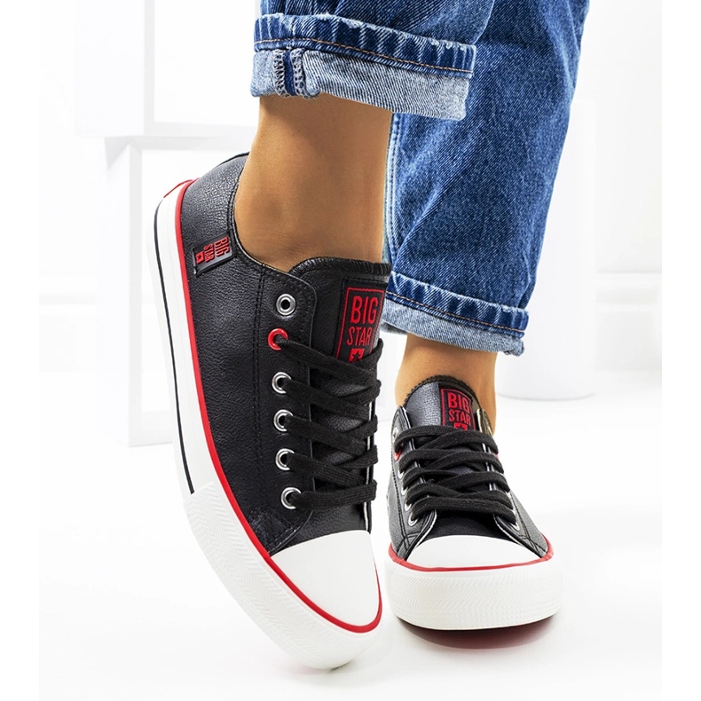 Baskets noires pour femmes Big Star JJ274129 le noir 1