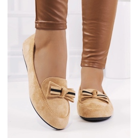 Mocassins beiges à nœud Lavinia 1