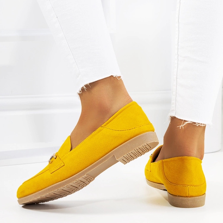 Mocassins talon plat Aniria jaune 1