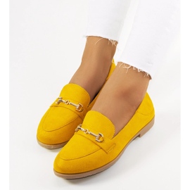 Mocassins talon plat Aniria jaune 2