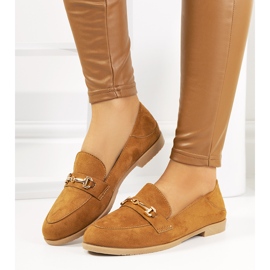 Mocassins marrons Aniria à talons plats brun 2