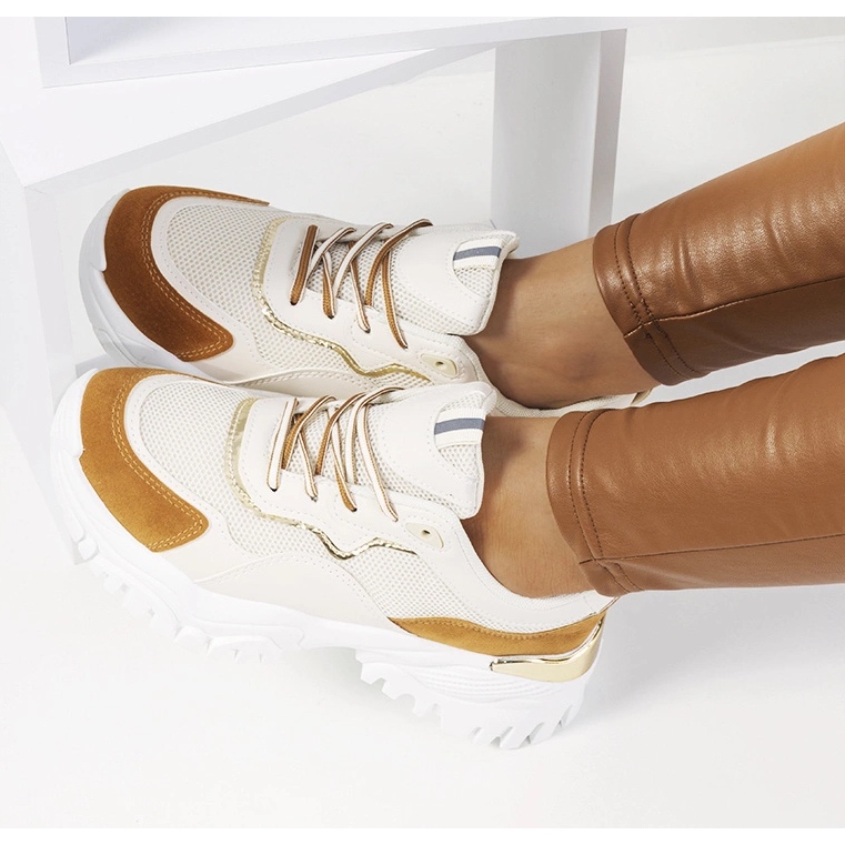 Chaussures de sport beiges Osorio 2