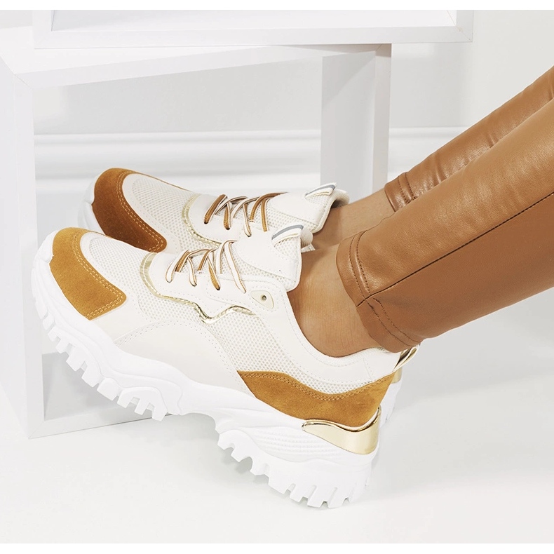 Chaussures de sport beiges Osorio 1