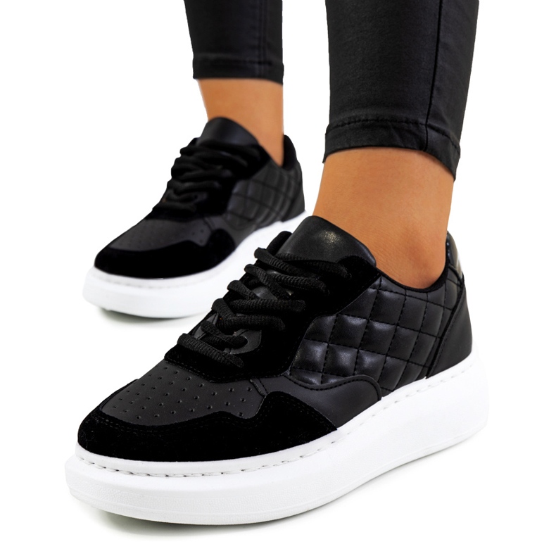 Baskets noires sur la plateforme Gasperi le noir 1 Baskets noires sur la plateforme Gasperi le noir 1