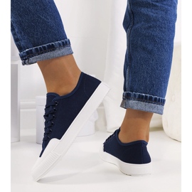 Baskets femme Rivas bleu marine 1