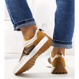 Baskets Isham marron pour femme beige 1 Baskets Isham marron pour femme beige 1