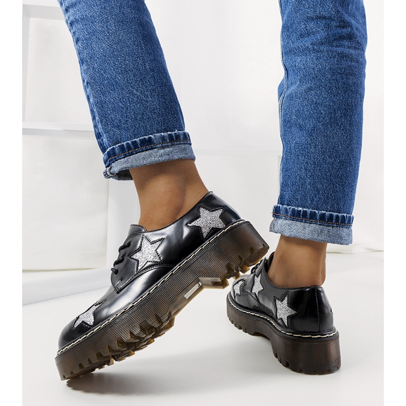 Chaussures noires avec étoiles Starl le noir 2
