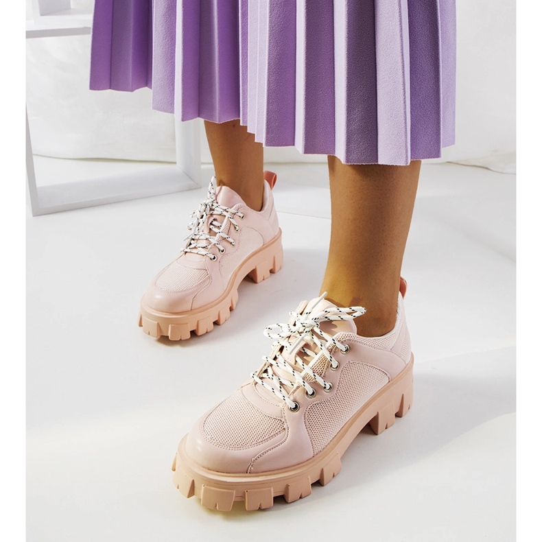 Baskets Bernic femme roses 1