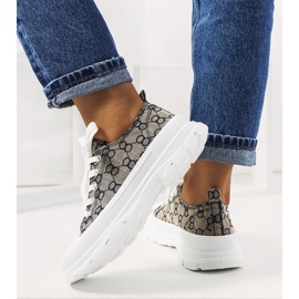 Baskets Waters bleues et beiges 1