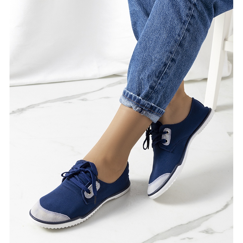 Baskets femme Mesinge bleu marine 1
