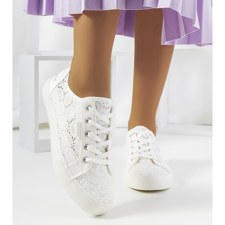 Baskets en dentelle blanche Big Star W274925 1 Baskets en dentelle blanche Big Star W274925 1
