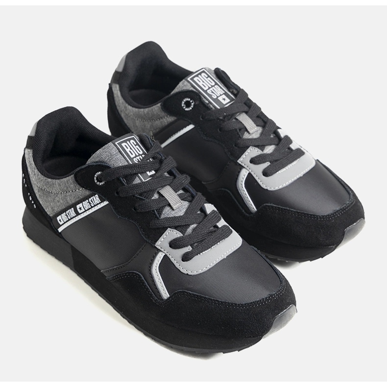 Baskets noires pour hommes Big Star JJ174145 le noir 1