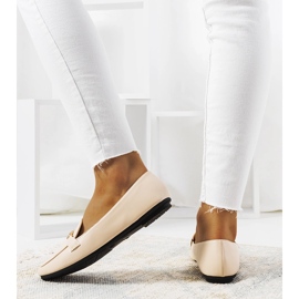 Mocassins beiges à bout carré Milder 1