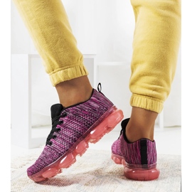 Baskets de sport Anya rose chiné le noir 1 Baskets de sport Anya rose chiné le noir 1