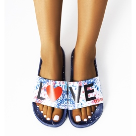 Chaussons bleu marine Love Big Star DD274A257 blanche multicolore 1