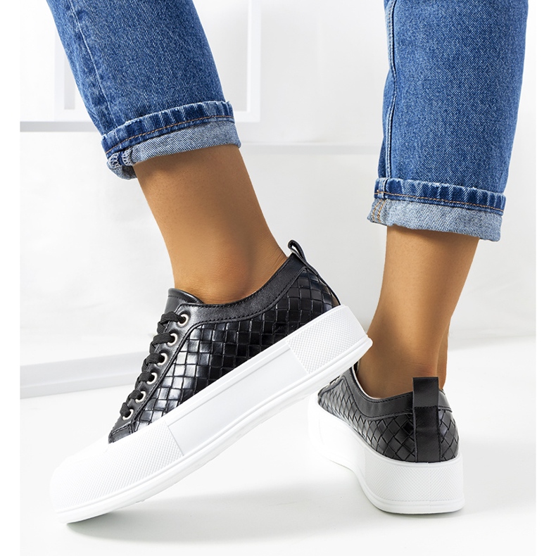 Baskets noires sur semelle épaisse Luther le noir 1