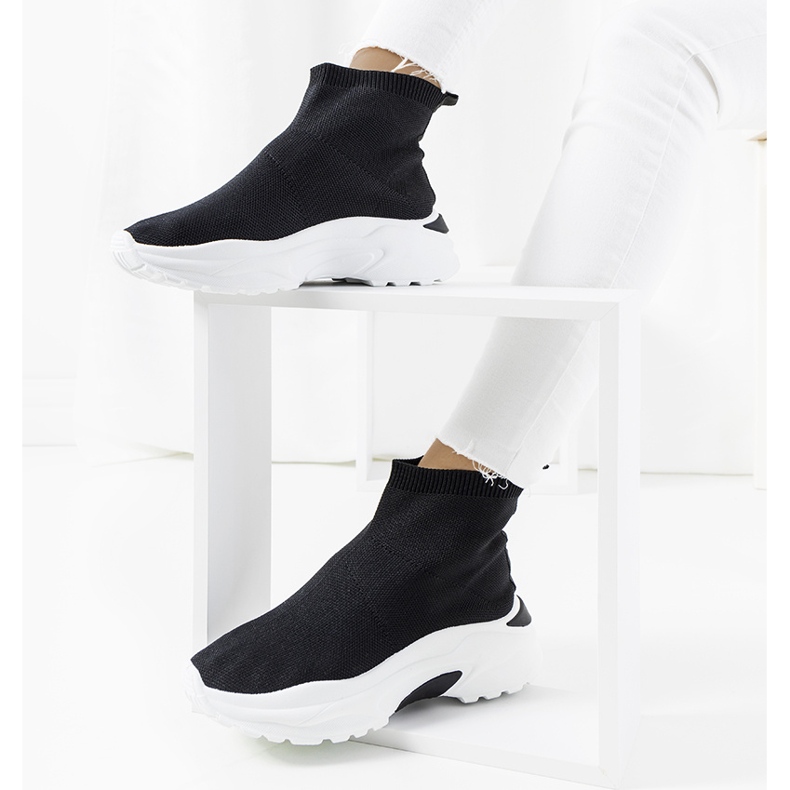 Baskets montantes noires le noir 1