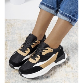 Baskets femme Pagnotto noires beige le noir 1 Baskets femme Pagnotto noires beige le noir 1