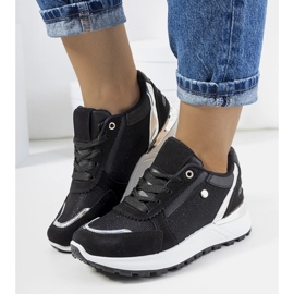Baskets Onio femme noires brillantes 1