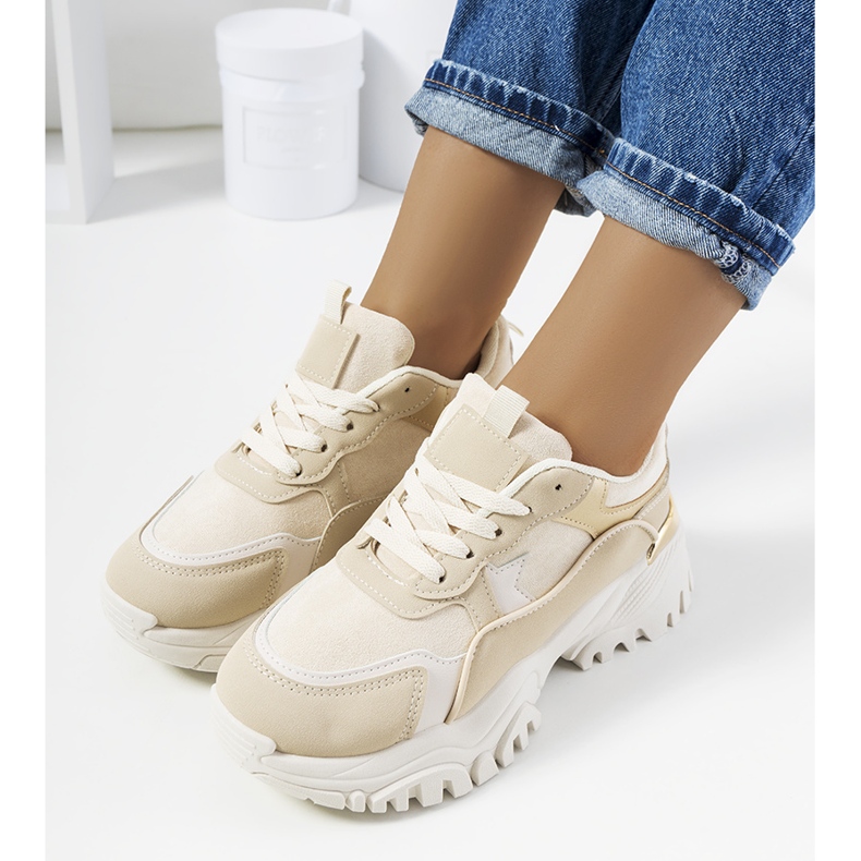 Baskets femme Livorno beiges 1 Baskets femme Livorno beiges 1