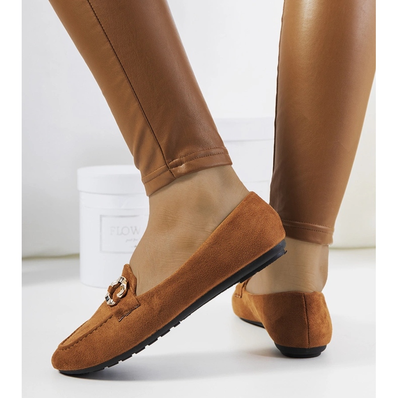 Mocassins marron pour femme de Leila brun 1