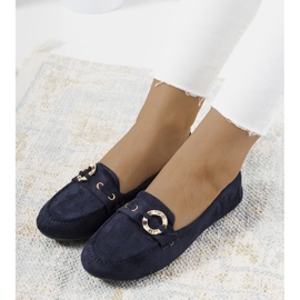 Mocassins Leila bleu marine pour femme 1