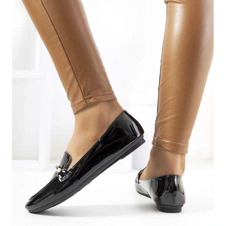 Mocassins vernis Poppy Noir 2