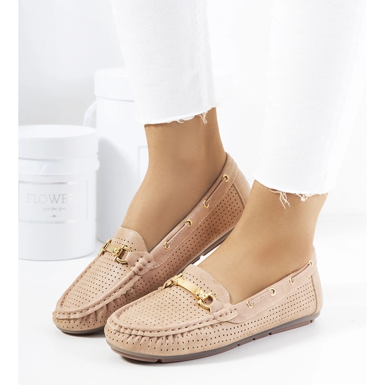 Mocassins femme Townley rose beige 1
