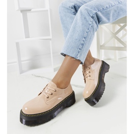 Chaussures beiges à semelle haute Hooper 1