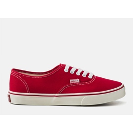 Baskets rouges pour homme en lin 1