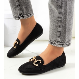 Mocassins noirs à boucle Castor le noir 1