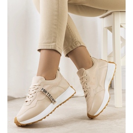 Baskets beiges avec chaîne Samina 1