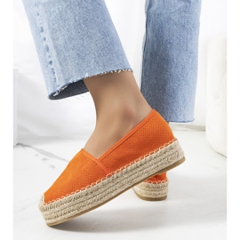 Espadrilles ajourées Capelle orange 2