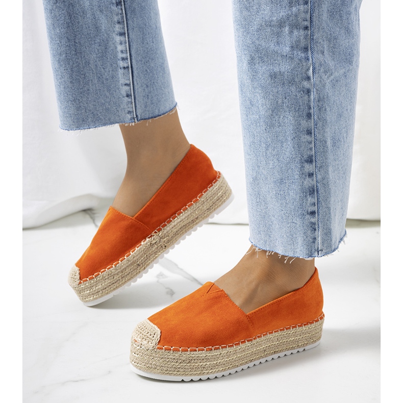 Espadrilles orange sur la plateforme Dione 1
