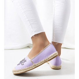 PA1 Espadrilles violettes avec zircons cubiques. 2