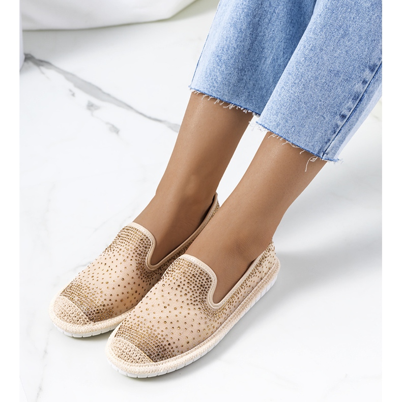 Espadrilles beiges avec zircon cubique Punter 1