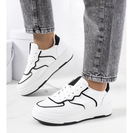 Baskets Bieke pour femmes, blanches et noires 1 Baskets Bieke pour femmes, blanches et noires 1