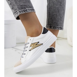 Baskets Dings blanches et beiges 2
