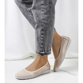 Ballerines Elmas en cuir beige 1