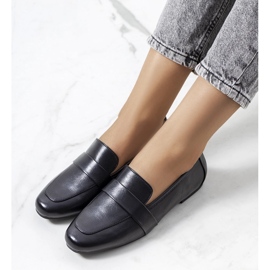 Chaussures en cuir noir d'Ouden le noir 1