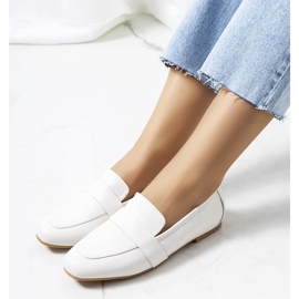 Chaussures femme en cuir blanc Maple 1