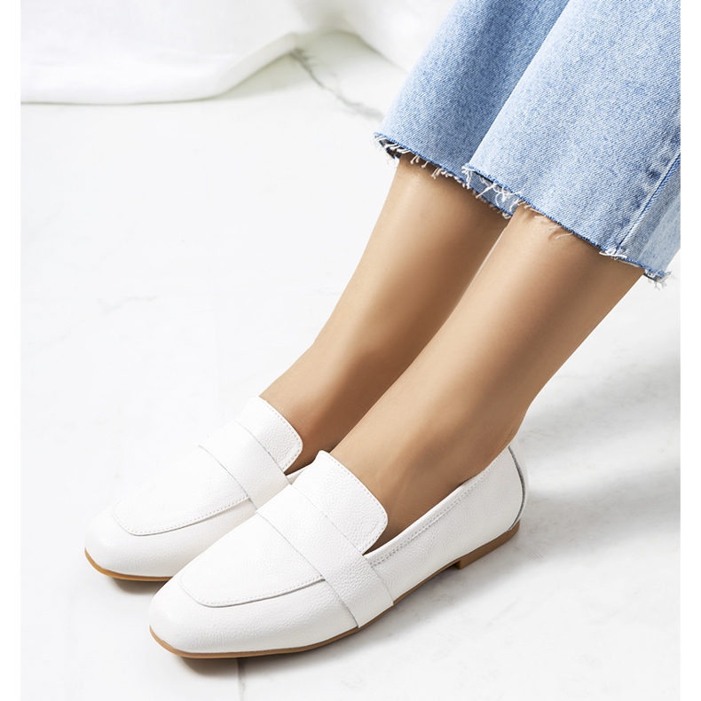 Chaussures femme en cuir blanc Maple blanche 1