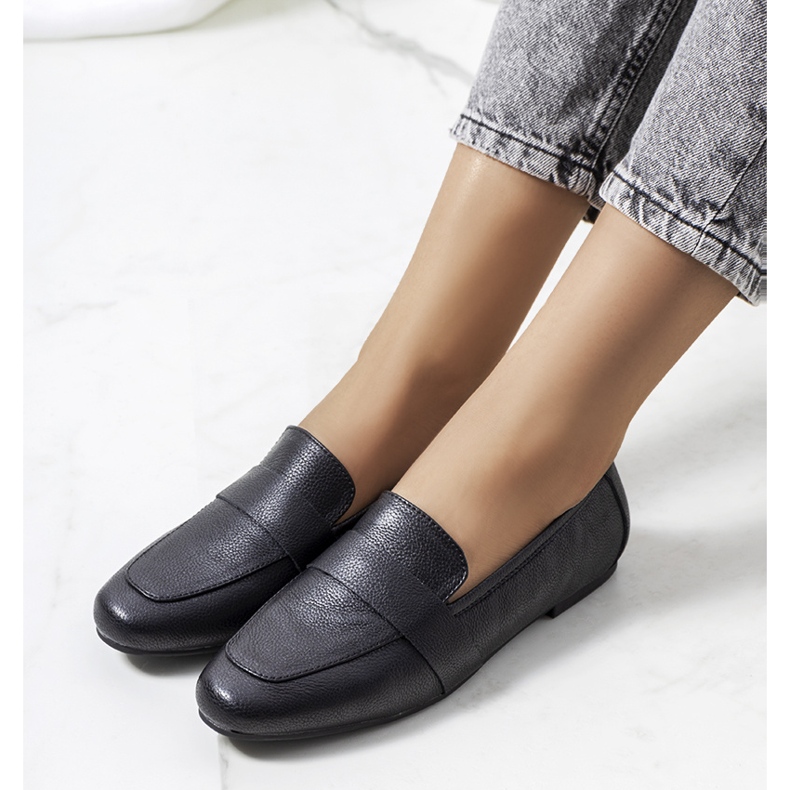 Chaussures Maple pour femme en cuir noir 1