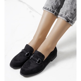 Chaussures en cuir noir de Talisa le noir 1