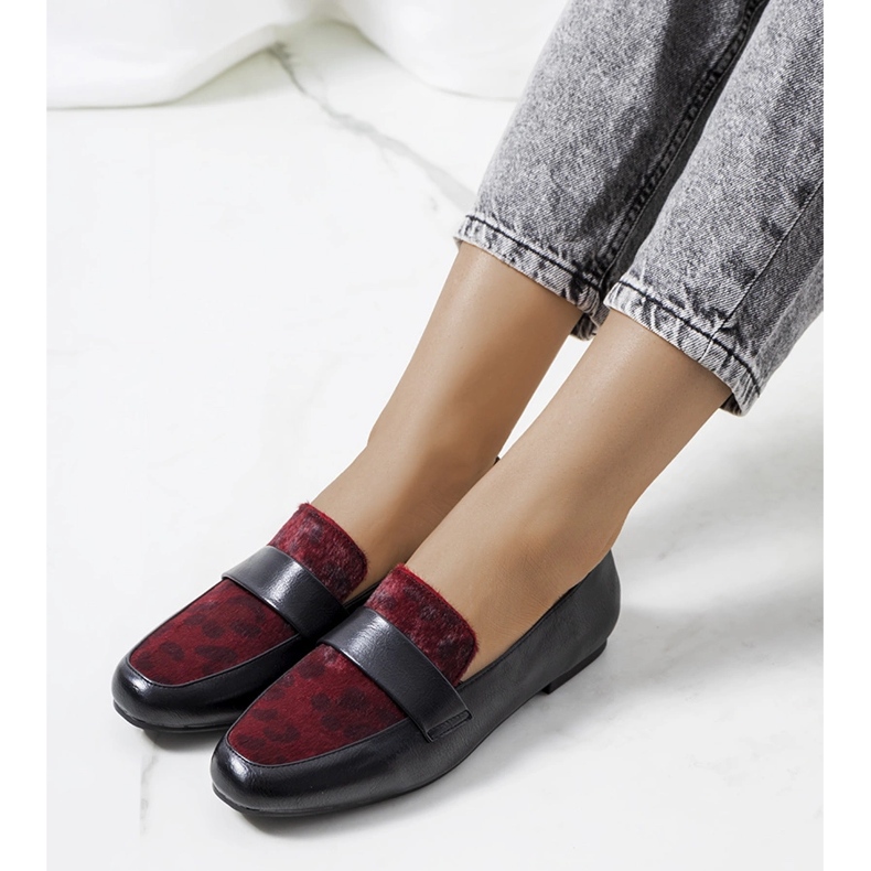 Chaussures noires et bordeaux pour femme Kolk 1