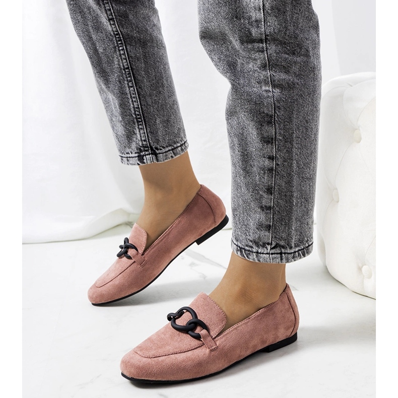 Chaussures en cuir rose 1